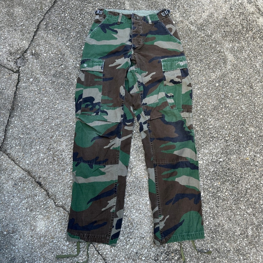 Vintage Propper Woodland Camo Cargo Pants Mens XS Regular Cotton Ripstop BDU